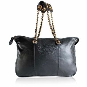 Juicy couture gray leather bag Lena tote